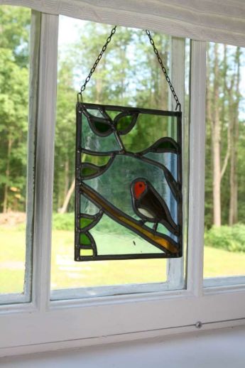 Glas in lood hangers door AvD-Glas voor de winkel van SKOG.design in Zweden