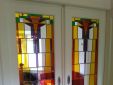 Glas in lood in kamer en suite-deuren, Zeist 2017.