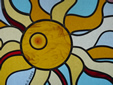 Glas-in-lood in caf�, Zeist 2003