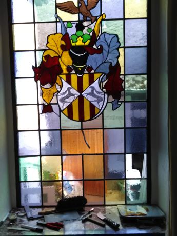 Reparatie van glas in lood in Winningen (D) 2017