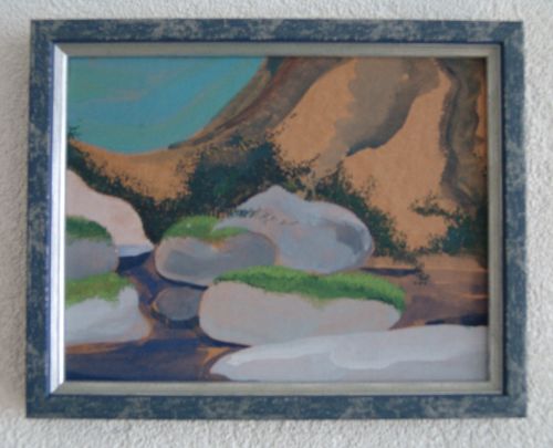 Marokko, beek tussen Azrou en Er Rachidia, 25 x 20cm