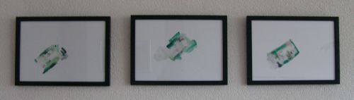 Abstract trio, gouache, 25 x 20cm