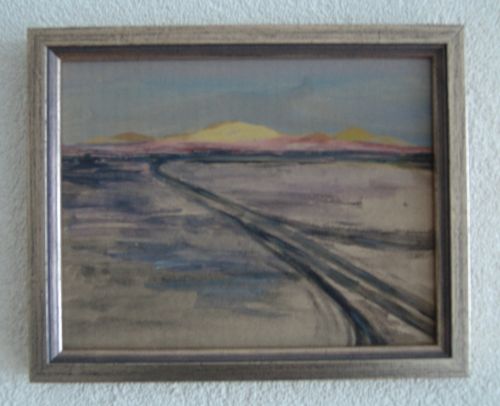 Marokko, weg naar Dar Beida, 25 x 20cm